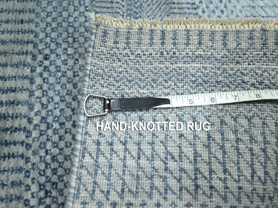 2'0" x 3'0" New Hand Knotted Blue Wool & Silk Rectangle Oriental Rug - MOA10276521