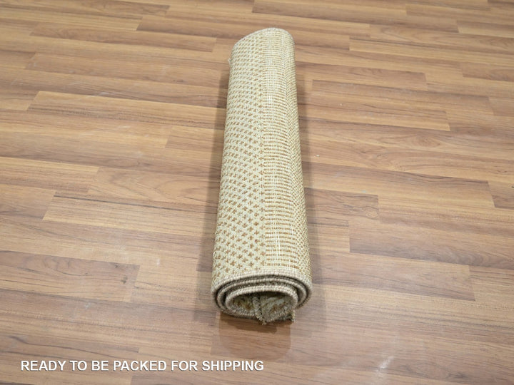 2'0" x 3'0" New Hand Knotted Brown Wool & Silk Rectangle Oriental Rug - MOA10276522