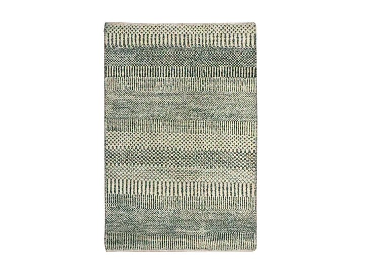 2'0" x 3'0" New Hand Knotted Ivory Wool & Silk Rectangle Oriental Rug - MOA10276526