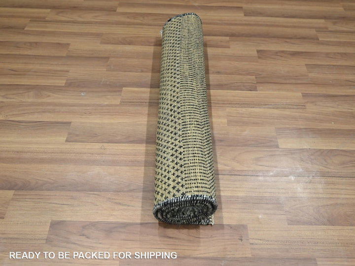 2'0" x 3'0" New Hand Knotted Grey Wool & Silk Rectangle Oriental Rug - MOA10276527