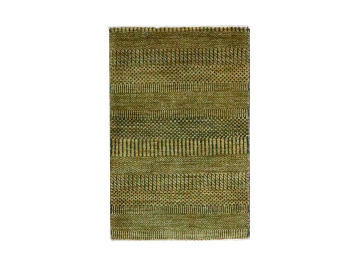 2'0" x 3'0" New Hand Knotted Brown Wool & Silk Rectangle Oriental Rug - MOA10276528