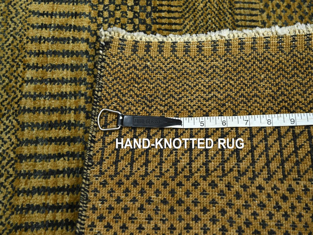 2'0" x 3'0" New Hand Knotted Brown Wool & Silk Rectangle Oriental Rug - MOA10276528