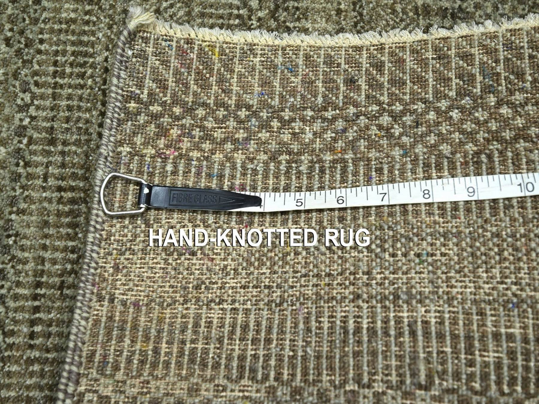 2'0" x 3'0" New Hand Knotted Brown Wool & Silk Rectangle Oriental Rug - MOA10276530