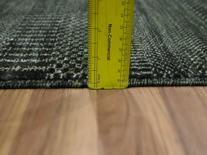 2'0" x 3'0" New Hand Knotted Green Wool & Silk Rectangle Oriental Rug - MOA10276531