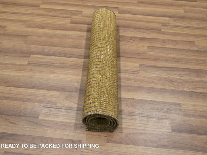 2'0" x 3'0" New Hand Knotted Brown Wool & Silk Rectangle Oriental Rug - MOA10276532