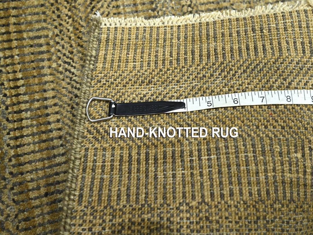 2'0" x 3'0" New Hand Knotted Brown Wool & Silk Rectangle Oriental Rug - MOA10276536