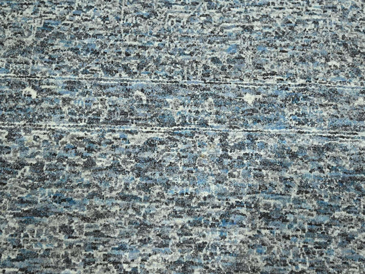8'11" x 12'0" New Hand Knotted Blue Wool Rectangle Oriental Rug - MOA10276542