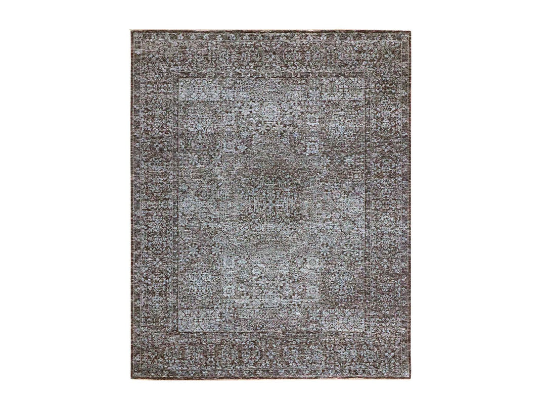 8'0" x 10'0" New Hand Knotted Red Wool Rectangle Oriental Rug - MOA10276544