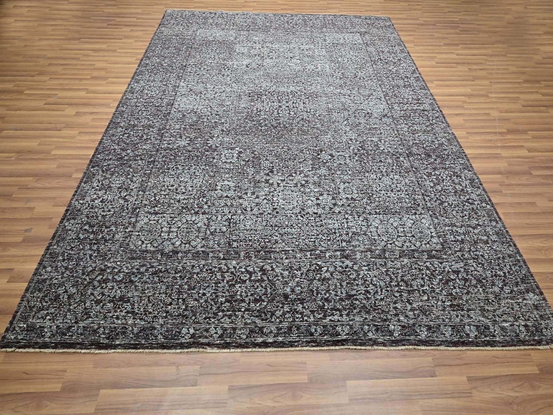 8'0" x 10'0" New Hand Knotted Red Wool Rectangle Oriental Rug - MOA10276544