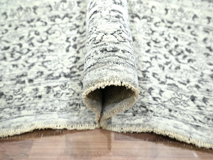 10'0" x 14'0" New Hand Knotted Ivory Wool Rectangle Oriental Rug - MOA10276548