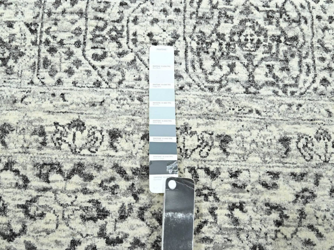 10'0" x 14'0" New Hand Knotted Ivory Wool Rectangle Oriental Rug - MOA10276548