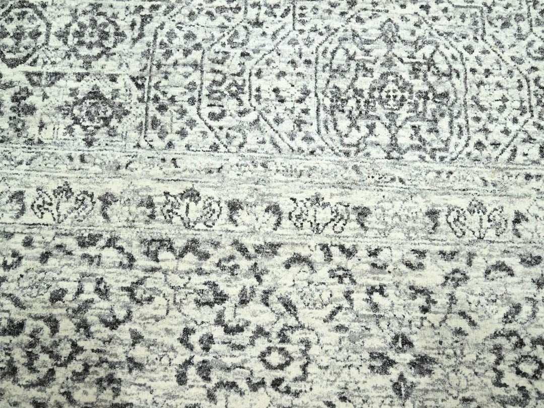 10'0" x 14'0" New Hand Knotted Ivory Wool Rectangle Oriental Rug - MOA10276548