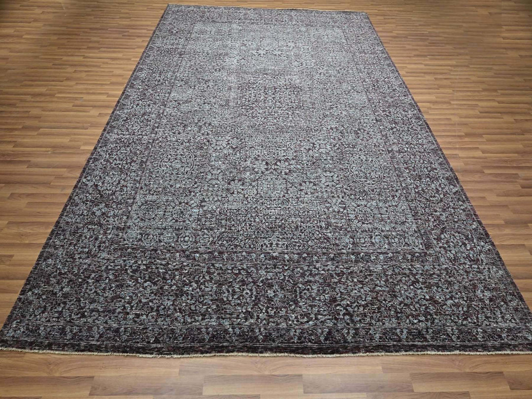 9'0" x 12'2" New Hand Knotted Red Wool Rectangle Oriental Rug - MOA10276550