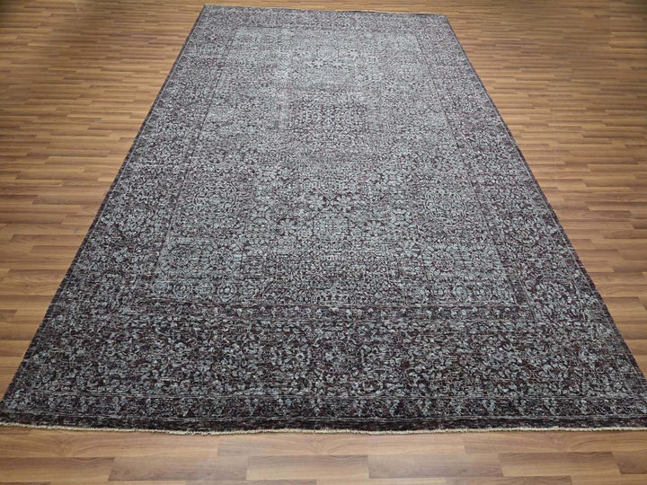9'0" x 12'2" New Hand Knotted Red Wool Rectangle Oriental Rug - MOA10276550