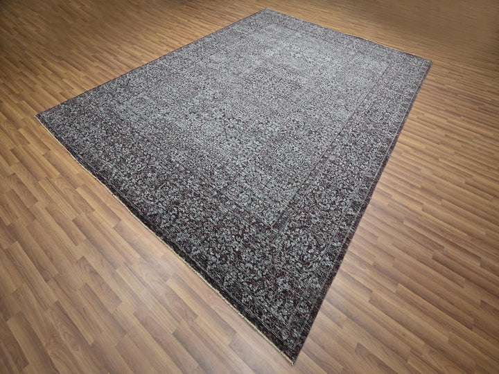 9'0" x 12'2" New Hand Knotted Red Wool Rectangle Oriental Rug - MOA10276550