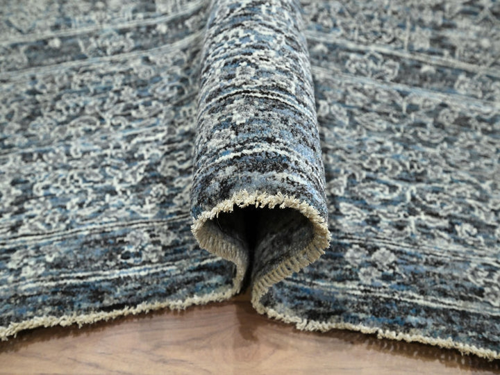 8'0" x 10'2" New Hand Knotted Grey Wool Rectangle Oriental Rug - MOA10276552
