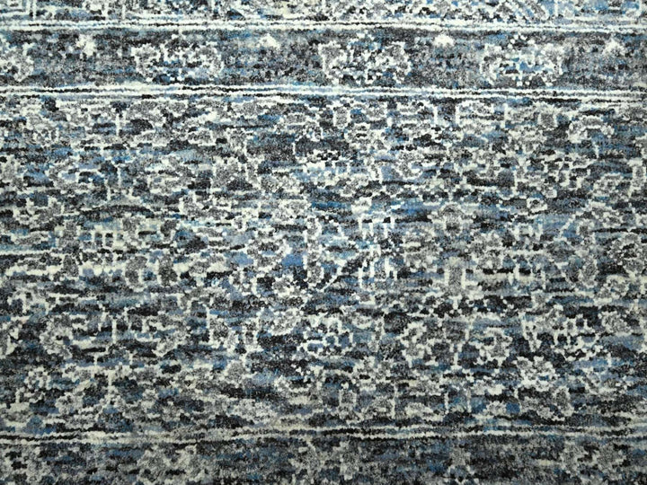 8'0" x 10'2" New Hand Knotted Grey Wool Rectangle Oriental Rug - MOA10276552