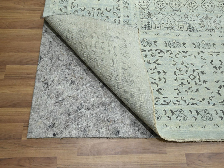 10'0" x 14'2" New Hand Knotted Grey Wool Rectangle Oriental Rug - MOA10276554
