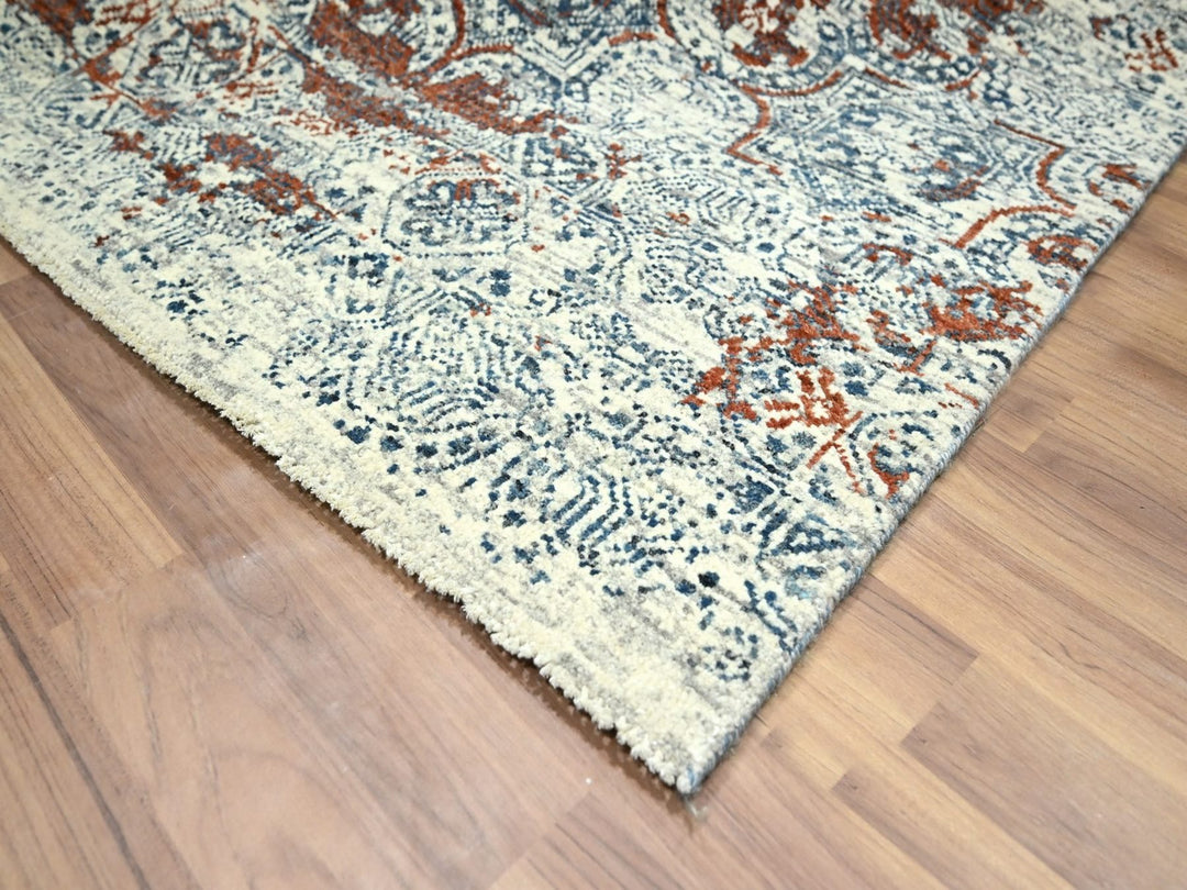 7'11" x 10'0" New Hand Knotted Red Wool Rectangle Oriental Rug - MOA10276564