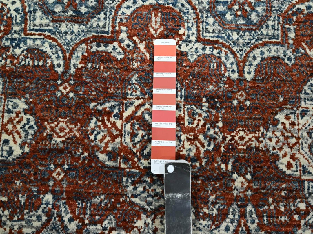7'11" x 10'0" New Hand Knotted Red Wool Rectangle Oriental Rug - MOA10276564