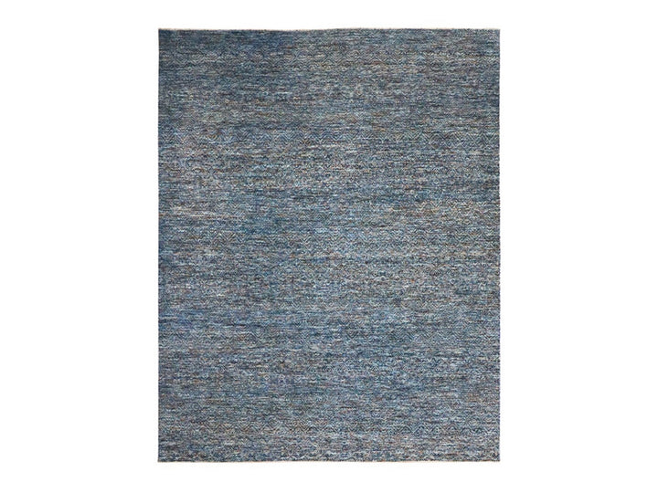 8'0" x 10'1" New Hand Knotted Blue Wool Rectangle Oriental Rug - MOA10276567
