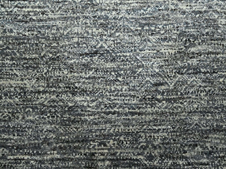 8'0" x 10'0" New Hand Knotted Grey Wool Rectangle Oriental Rug - MOA10276571
