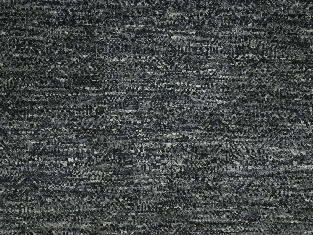 8'1" x 10'1" New Hand Knotted Grey Wool Rectangle Oriental Rug - MOA10276572