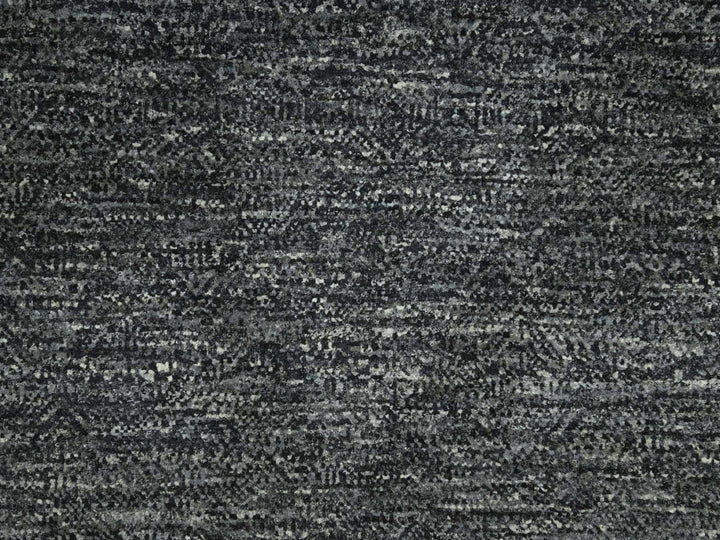 8'1" x 10'1" New Hand Knotted Grey Wool Rectangle Oriental Rug - MOA10276572