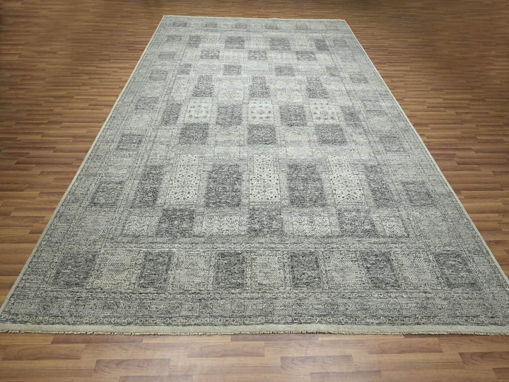 10'2" x 14'0" New Hand Knotted Beige Wool Rectangle Oriental Rug - MOA10276576