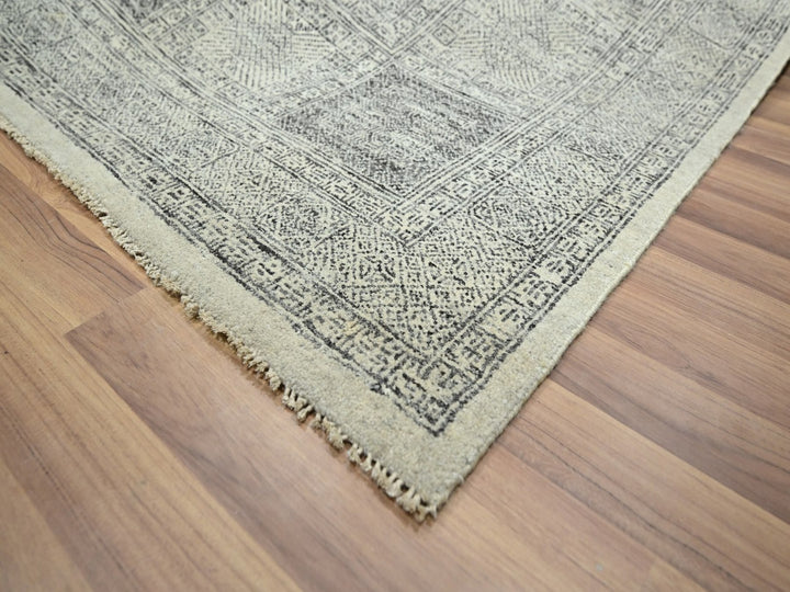 10'2" x 14'0" New Hand Knotted Beige Wool Rectangle Oriental Rug - MOA10276576