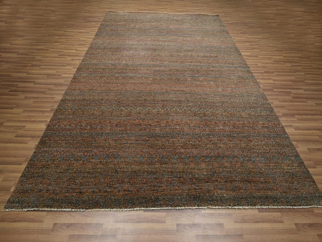 8'11" x 12'0" New Hand Knotted Red Wool Rectangle Oriental Rug - MOA10276578
