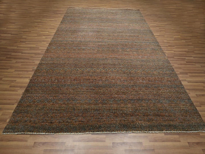 8'11" x 12'0" New Hand Knotted Red Wool Rectangle Oriental Rug - MOA10276578