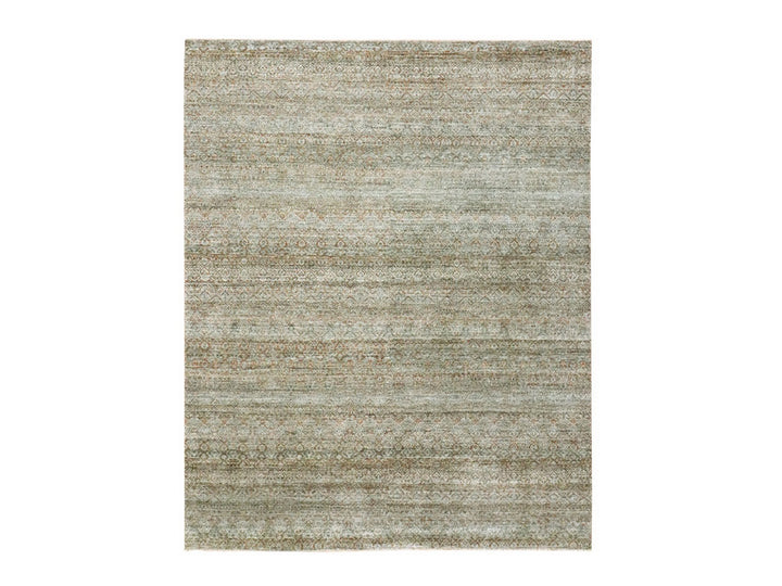 8'0" x 10'0" New Hand Knotted Brown Wool Rectangle Oriental Rug - MOA10276580