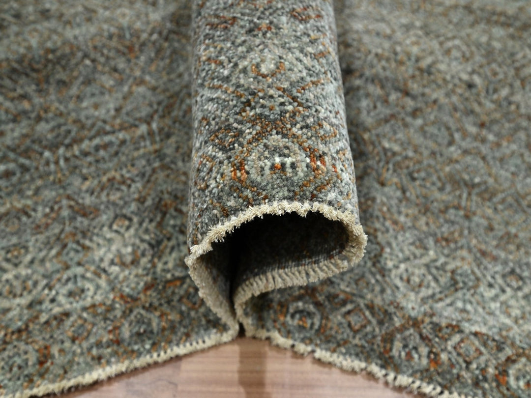 8'0" x 10'0" New Hand Knotted Brown Wool Rectangle Oriental Rug - MOA10276580