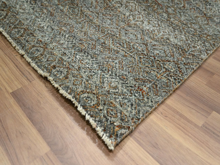 8'0" x 10'0" New Hand Knotted Brown Wool Rectangle Oriental Rug - MOA10276580