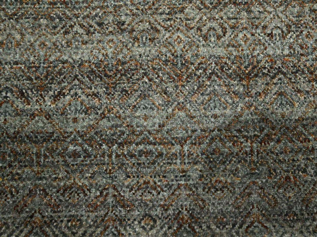 8'0" x 10'0" New Hand Knotted Brown Wool Rectangle Oriental Rug - MOA10276580