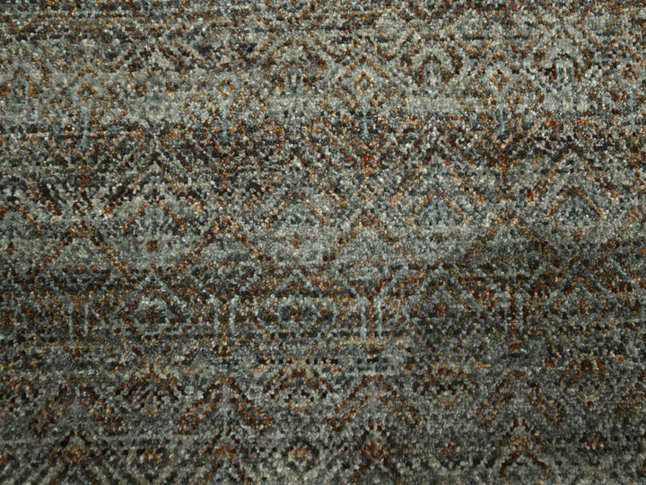 8'0" x 10'0" New Hand Knotted Brown Wool Rectangle Oriental Rug - MOA10276580