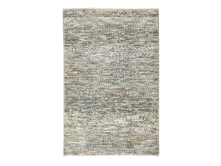 2'0" x 3'0" New Hand Knotted Beige Wool Rectangle Oriental Rug - MOA10276581