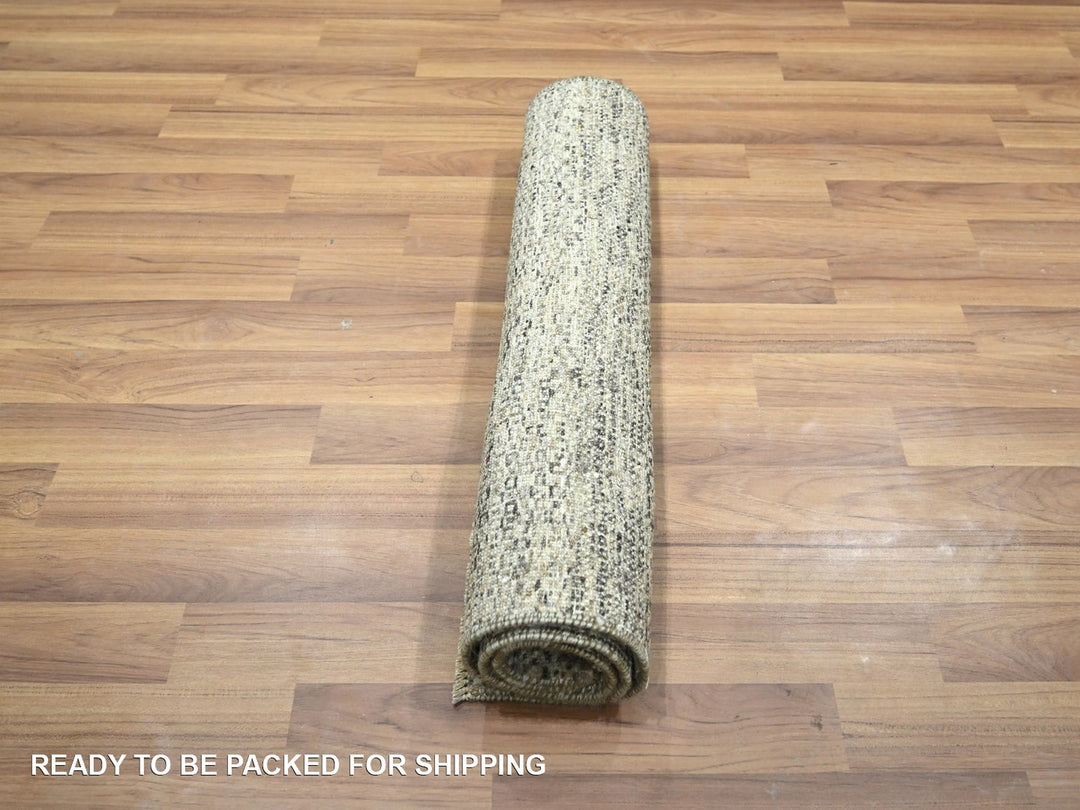 2'0" x 3'0" New Hand Knotted Beige Wool Rectangle Oriental Rug - MOA10276581