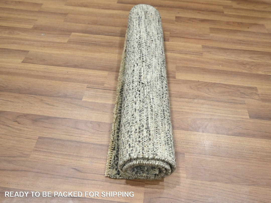 2'0" x 3'0" New Hand Knotted Beige Wool Rectangle Oriental Rug - MOA10276582