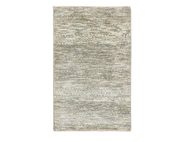 2'0" x 3'0" New Hand Knotted Beige Wool Rectangle Oriental Rug - MOA10276584