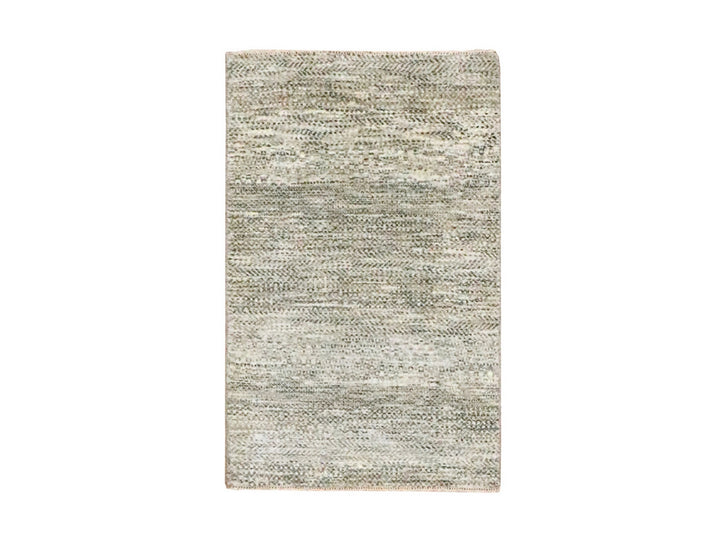 2'0" x 3'0" New Hand Knotted Beige Wool Rectangle Oriental Rug - MOA10276585