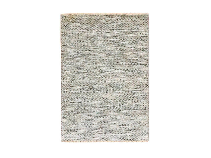 2'0" x 3'0" New Hand Knotted Beige Wool Rectangle Oriental Rug - MOA10276586