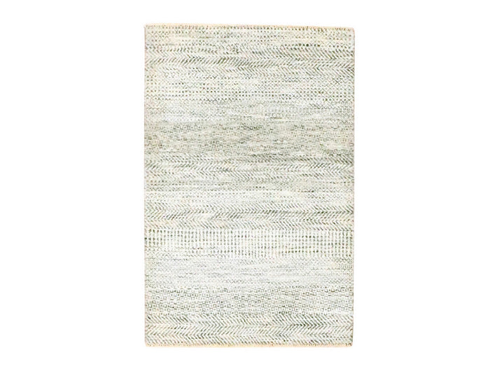 2'0" x 3'0" New Hand Knotted Beige Wool Rectangle Oriental Rug - MOA10276588