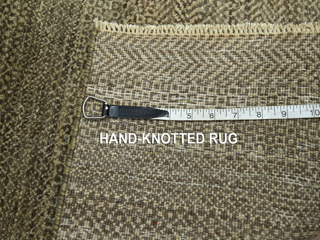 2'0" x 3'0" New Hand Knotted Brown Wool Rectangle Oriental Rug - MOA10276589