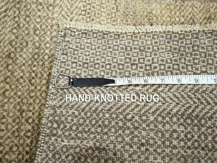 2'0" x 3'0" New Hand Knotted Brown Wool Rectangle Oriental Rug - MOA10276591