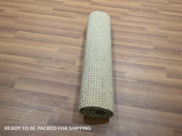 2'0" x 3'0" New Hand Knotted Beige Wool Rectangle Oriental Rug - MOA10276595