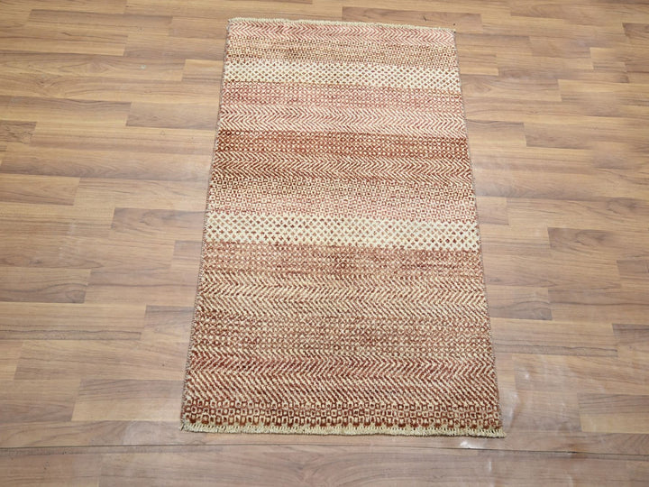 2'0" x 3'0" New Hand Knotted Red Wool & Silk Rectangle Oriental Rug - MOA10276597