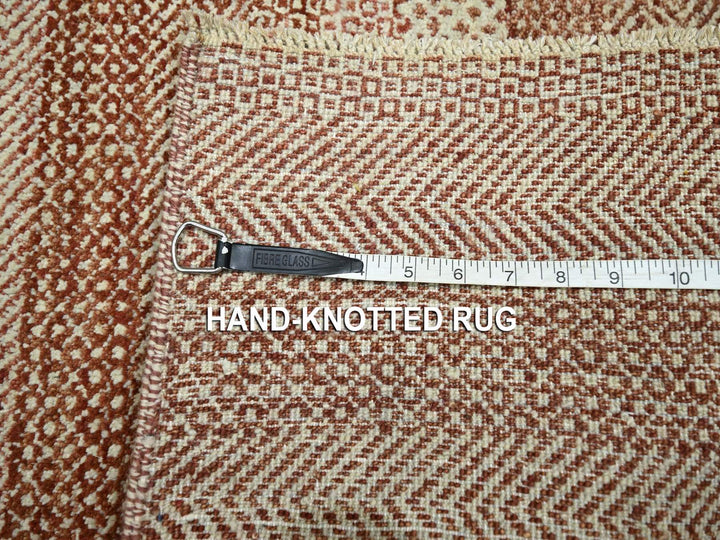 2'0" x 3'0" New Hand Knotted Red Wool & Silk Rectangle Oriental Rug - MOA10276597