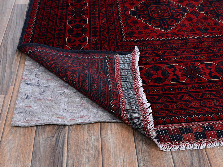 9'10" x 12'9" New Hand Knotted Red Wool Rectangle Oriental Rug - MOA102765